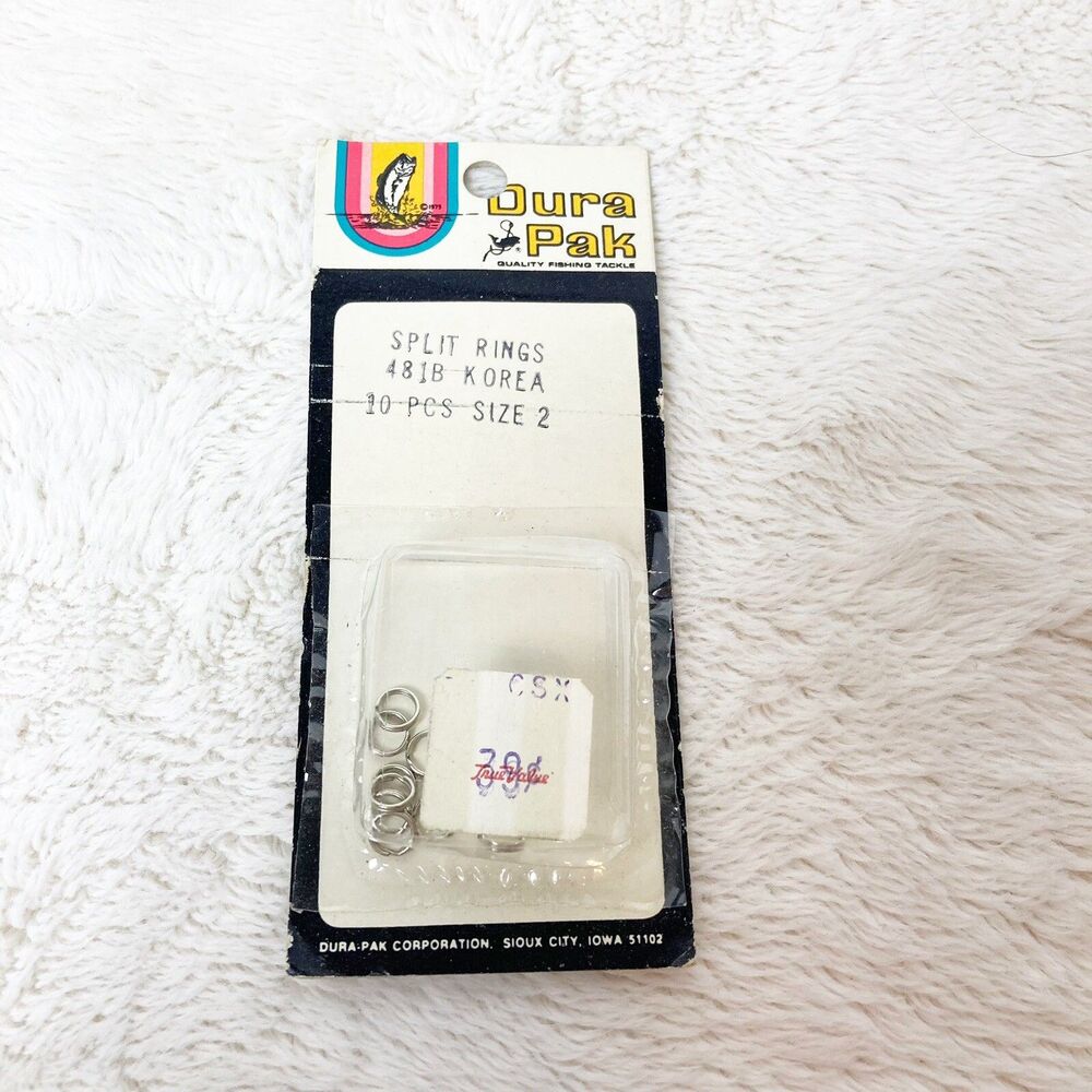 split rings size 2 vintage set of 10 dura pak